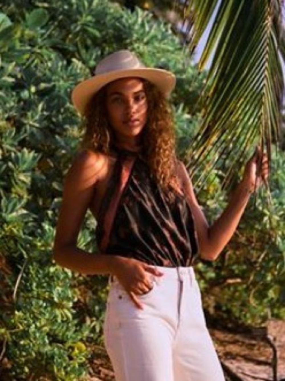 Free People 1 Thing Bodysuit Black Halter Top